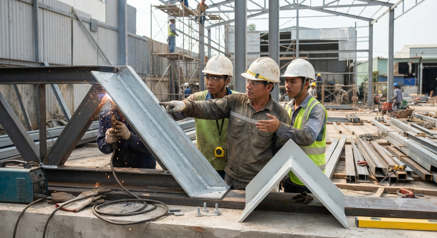 Tầm quan trọng của việc xác định đúng chủng loại thép V trong thi công